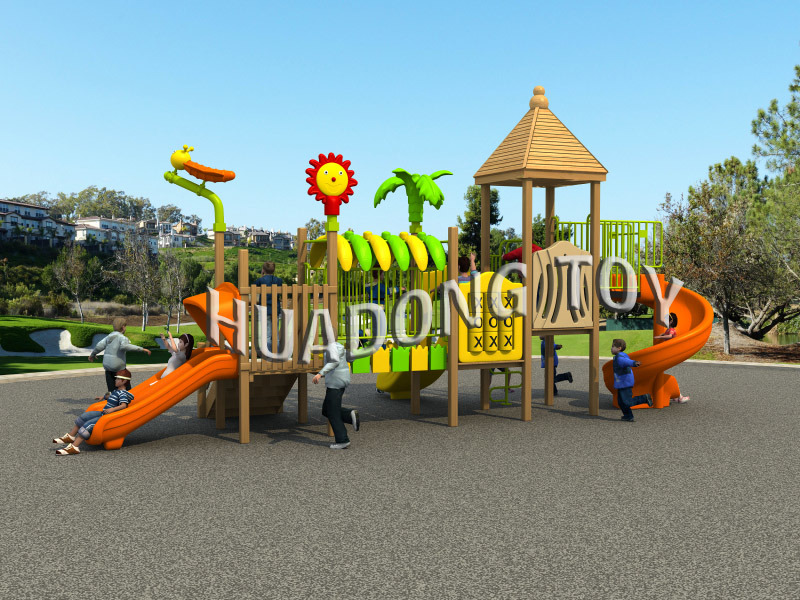 2018 Wooden Children Outdoor Play Slides