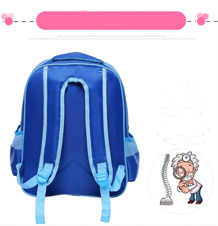 Newest Elementary Backpack Grade1 to Grade6 Cartoon Lightweight Water-Proof Burden Alleviating School Bag