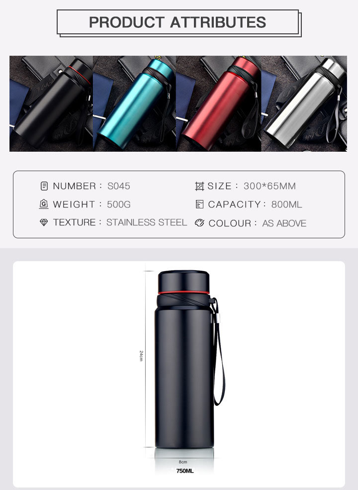 Healthy Water Bottles, Hot 12 Hours Outdoor Vacuum Insulated Stainless Steel Double Walled Thermos Flask