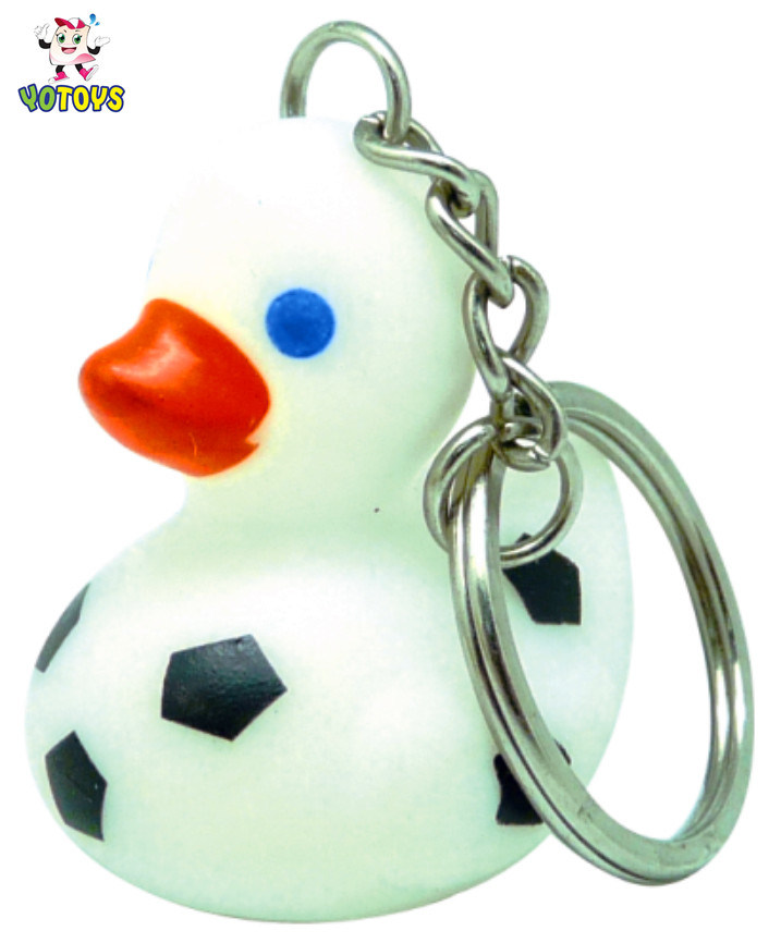 Promotional Gift Plastic Duck Animal Shape Keychain