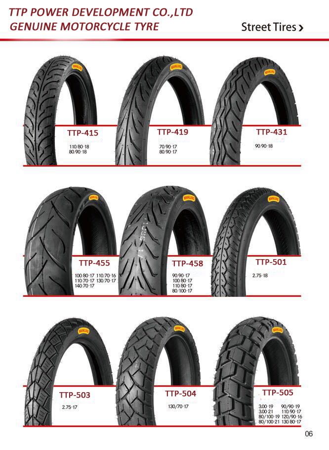 Motorcycle Parts, Natural Rubber Motorcycle ATV Scooter Tyre (2.25-17, 2.25-17, 2.50-14)