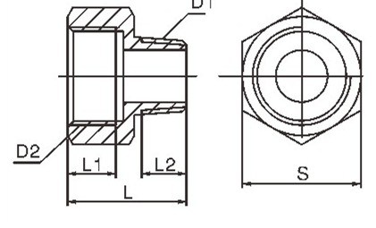 Reducing Female & Male Connector / Brass Fitting / Thread Coupling