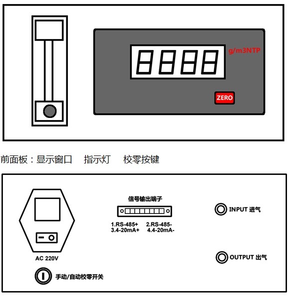 UV Ozone Detector Dual Light Absorption Method to Test Ozone Concentration