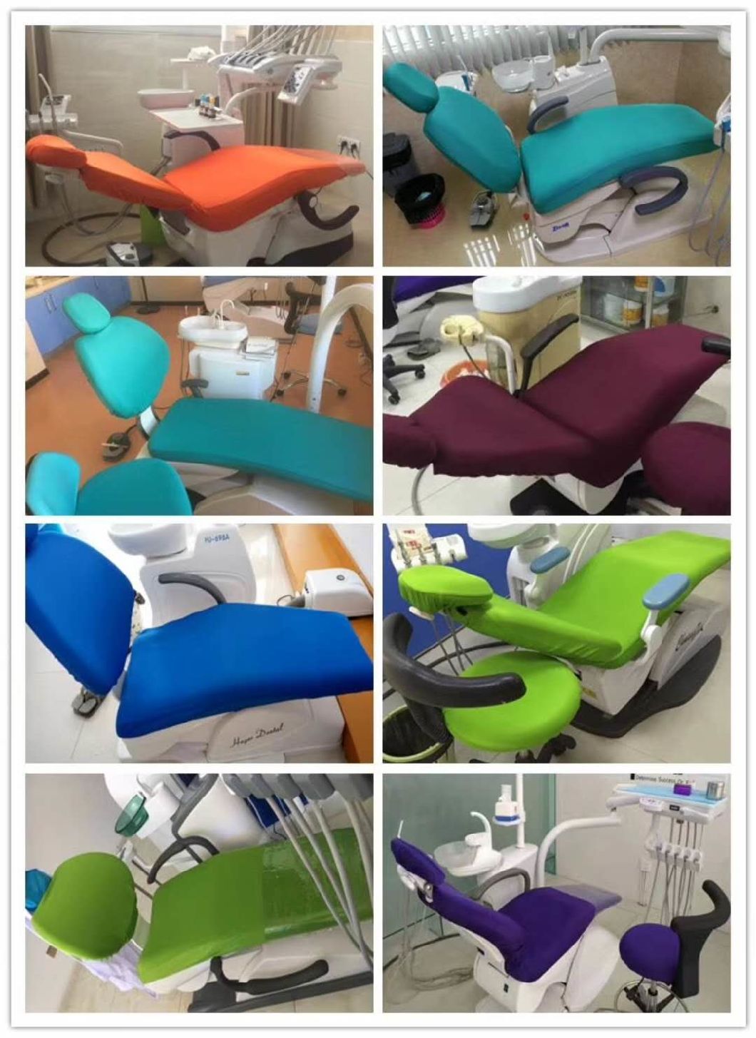 Dental Chair Parts Non-Disposable Colorful Clothing Dental Chair Cover