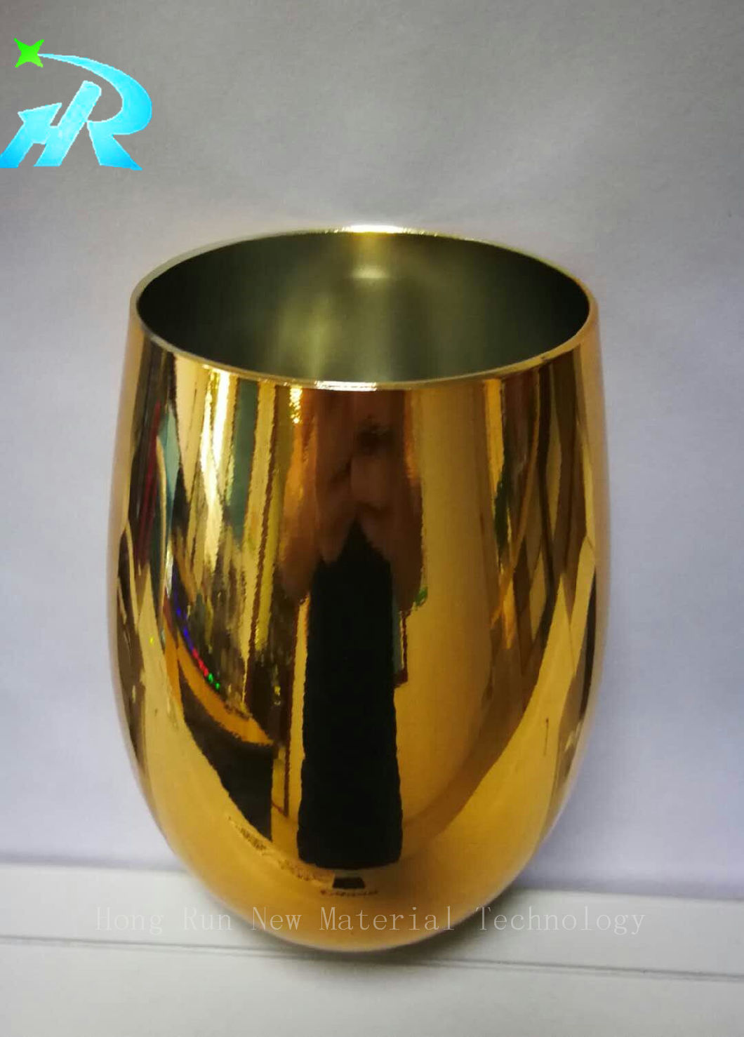 Plastic Plated Gold Wine Glass Coffee Cup