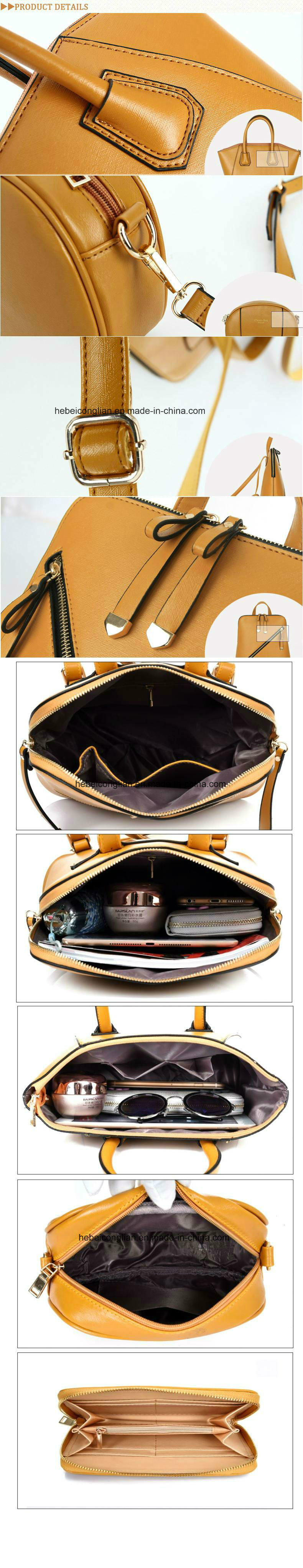 6pieces/Set Women's Office Satchel Double-Shoulder Backpack Messenger Composite Lady Handbags