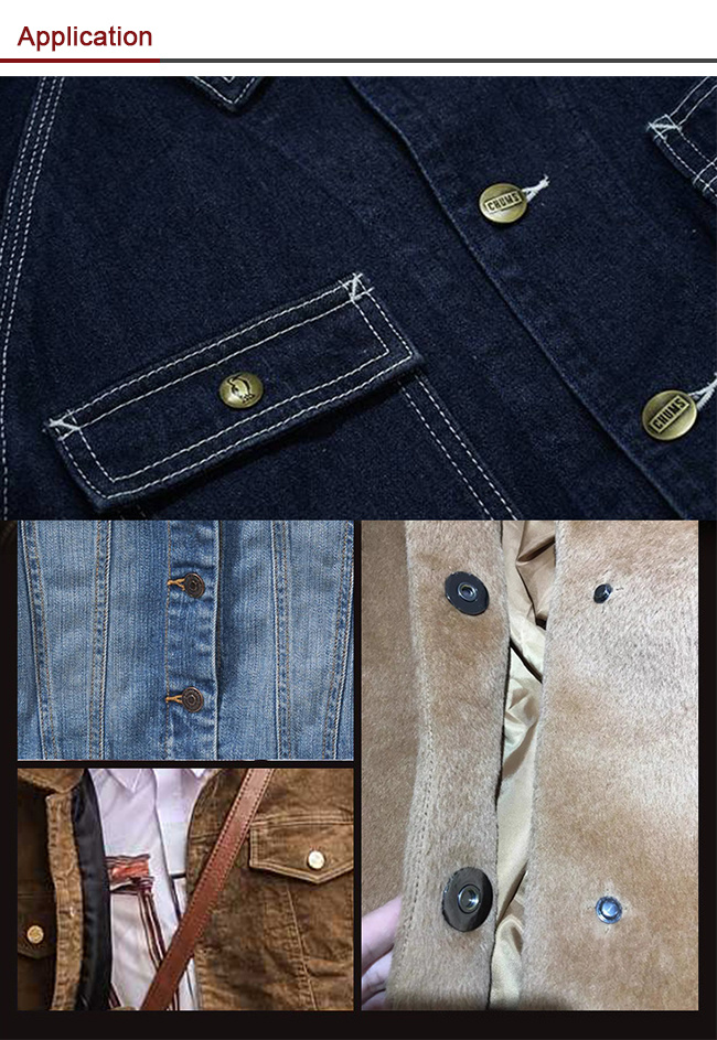 Custom Prong Snap Round Metal Rivet Jeans Button