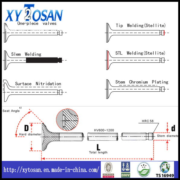 Engine Valve for Racing Car/ Truck/ Heavy Machine/ Power Ship