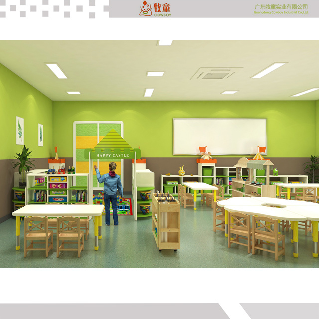 MDF Material Furniture Kids Tables and Chiars for Nursery School Use