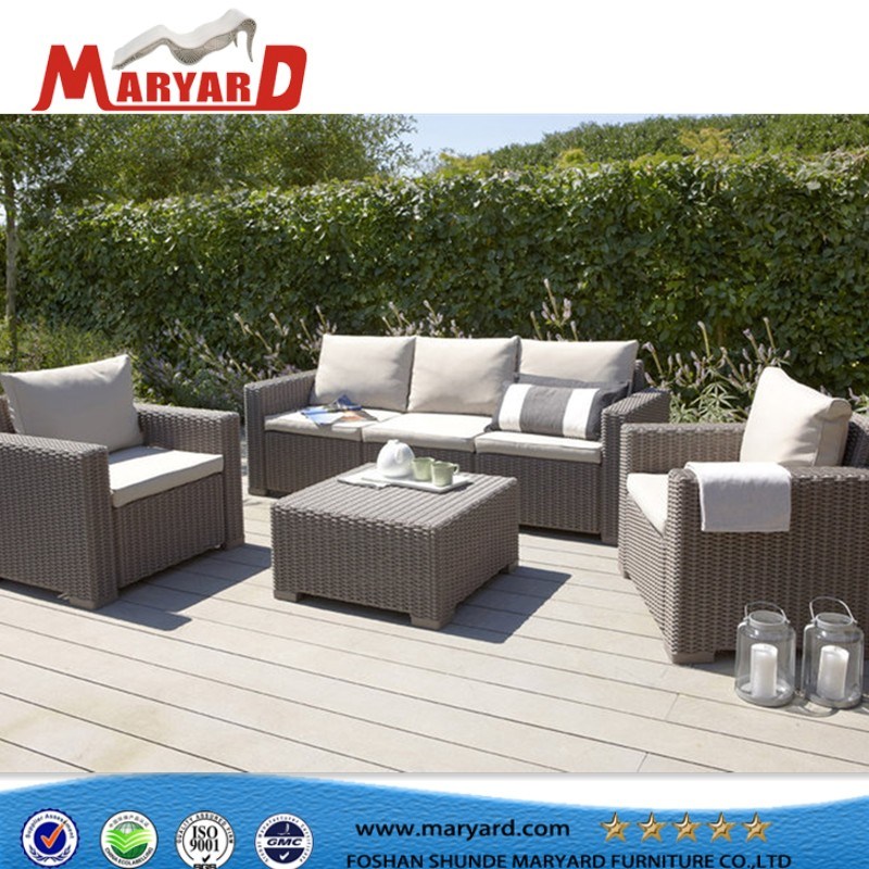 Wicker Rattan Sofa Bed Rattan Sofa Furniture with Ottoman