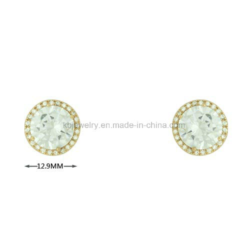 18K Gold Plated Jewellery Earring Copper Ear Stud (KE3055)