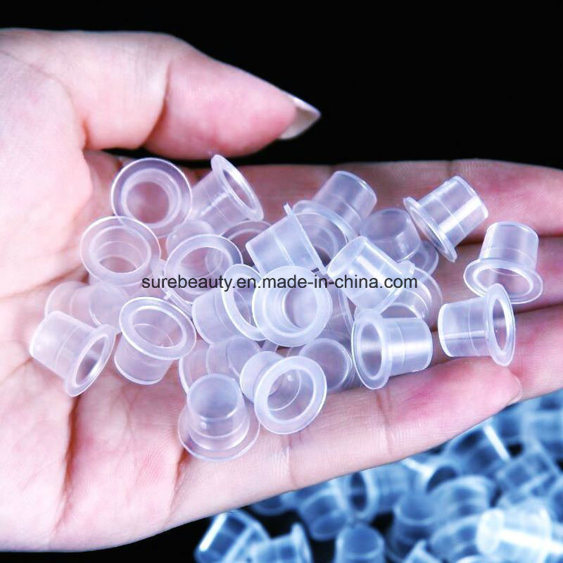 100PCS/Bag Plastic Microblading Tattoo Ink Cup Caps with S M L Size