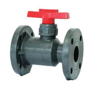 Plastic PVC Double Union / Flange Ball Valve by DIN (Safety valve)