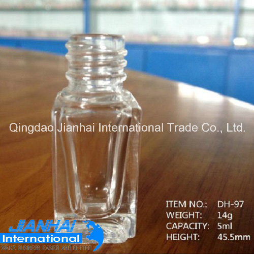 Customed Clear Glass Nail Polish Bottle