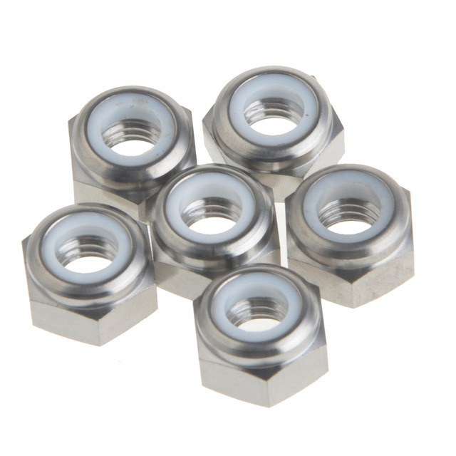 Nylon Lock Nuts DIN985 Ti Gr. 2 Gr. 5 Titanium Fastener