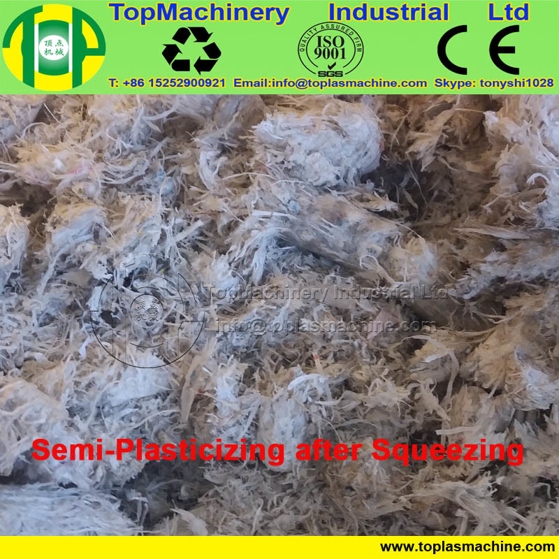 Recycling Dewatering Machinery Drying System PE PP LDPE Pet PVC Foil Plastic Squeezing Machine