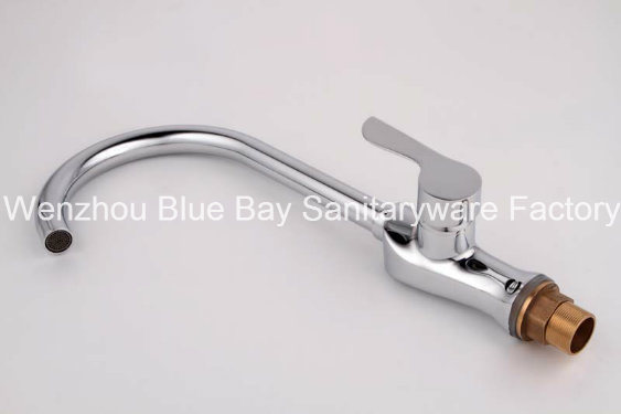 Single Handle Hole Brass Kitchen Water Tap Hot&Cold Mixer Faucet