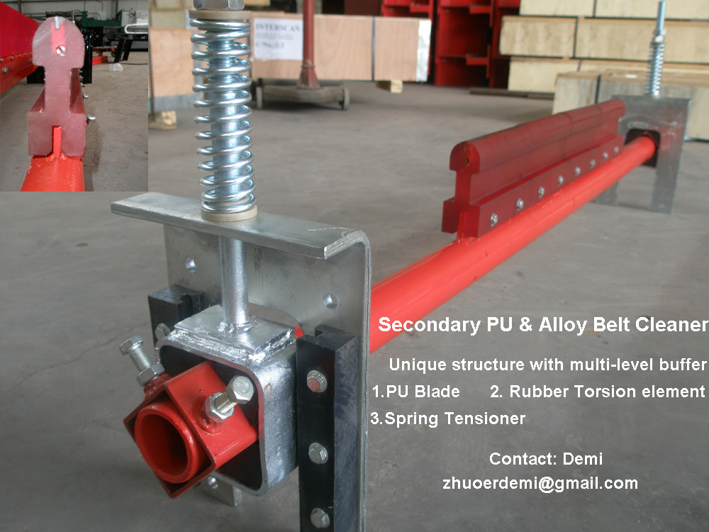 Secondary PU & Alloy Belt Cleaner for Mining Conveyor