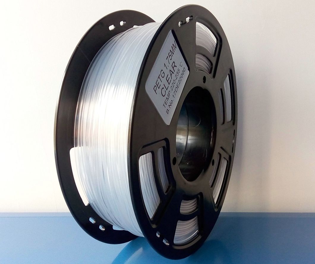 3D Printer Filament PETG Filament 1.75mm clear -1kg Spool (2.2 lbs) Diameter Tolerance +/- 0.05mm