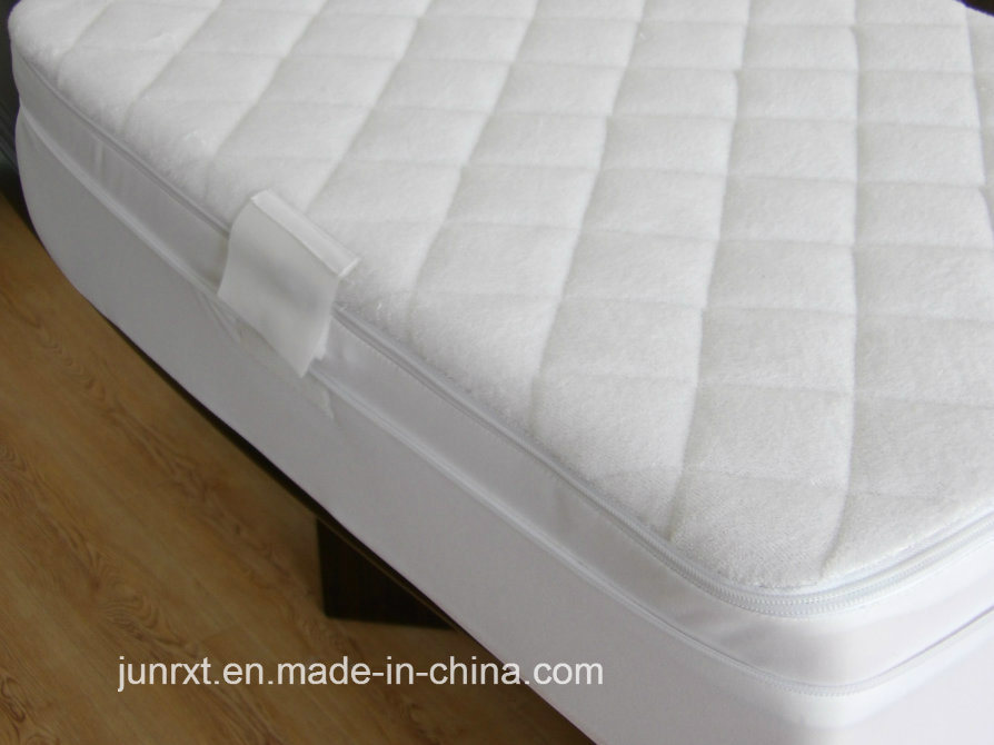 100% Cotton Terry Waterproof Mattress Cover Protector Breathable TPU Backing Laminated