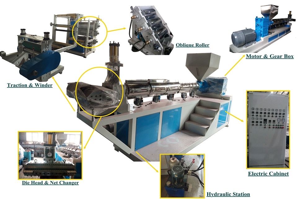 Single Screw Plastic Sheet Extruder