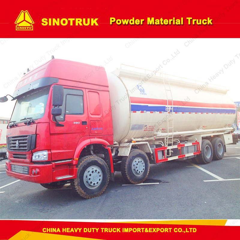 HOWO 8X4 Heavy Duty Bulk Cement Tank Truck Powder Material Truck
