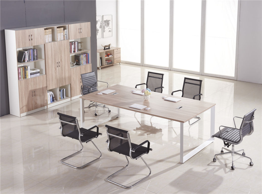 Modern Melamine Wooden Boardroom Guest Metal Public Executive Conference Table