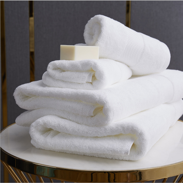 Cotton White Color Soft Hand-Feeling Hotel Bath Towels