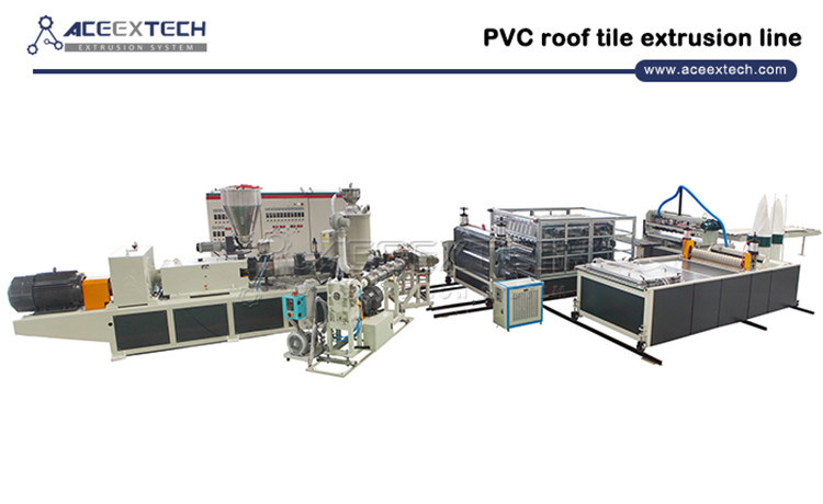 PVC Trapezoid Roofing Tile Extruder Line