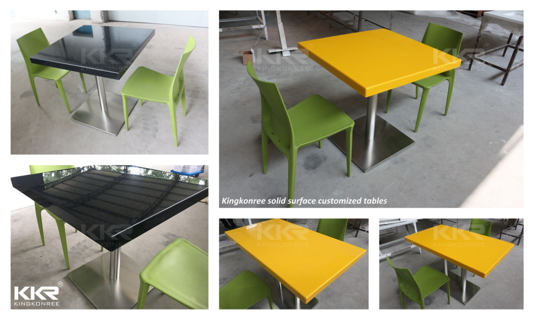 Custom Square Solid Surface Restaurant Dining Table (180530)