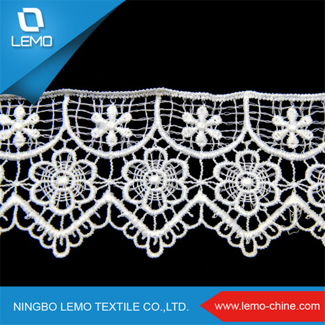 100% Polyester Embroidery Chemical Decorative Lace Trim