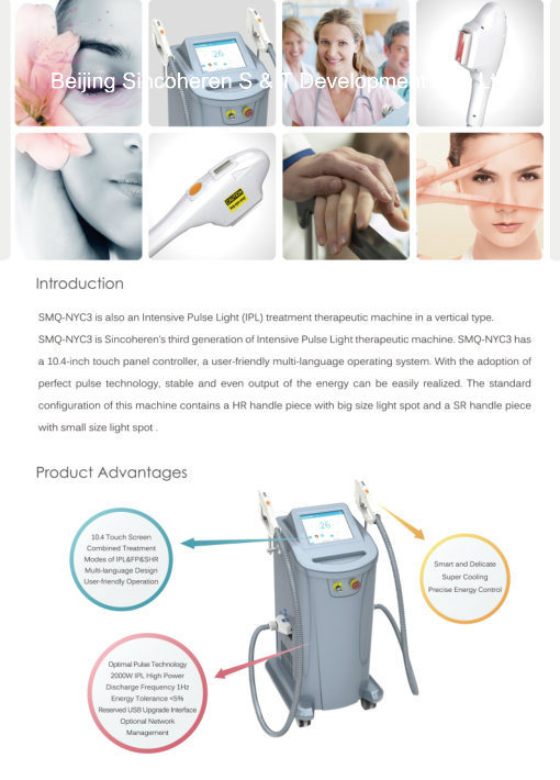 IPL Shr&E-Light Hair Removal Equipment&Machine with FDA