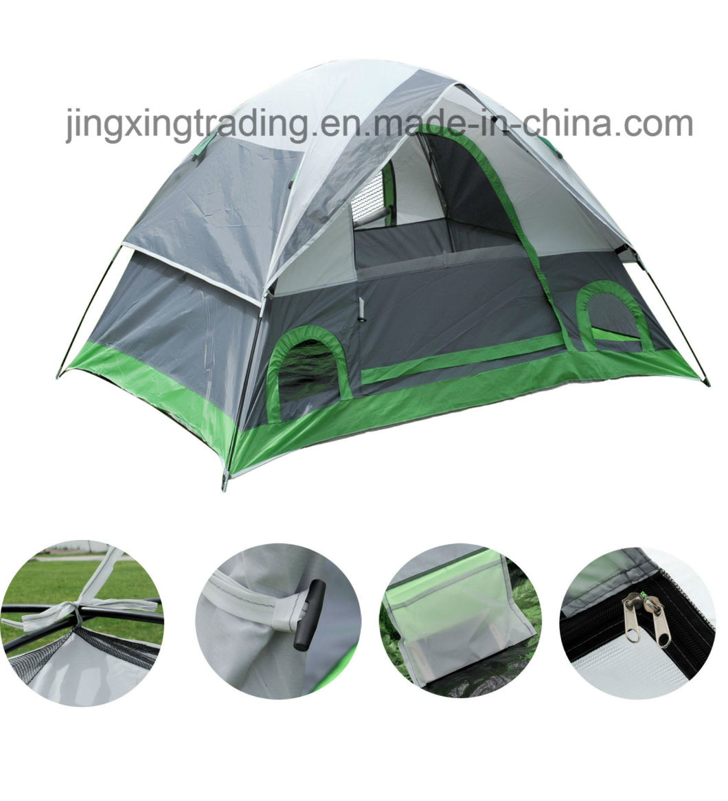 Hot Polyester Outdoor Camping Tent for 2-4 Persons