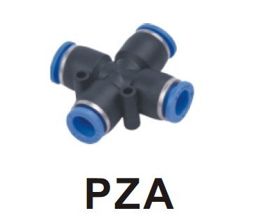 Pza Union Cross Plastic Pipe One Touch Tube Fitting