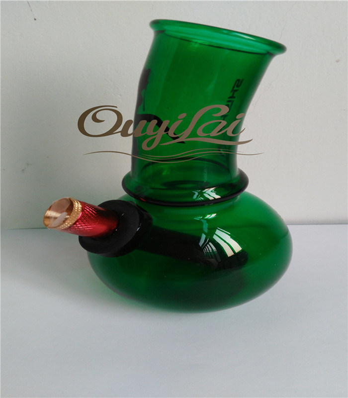 Green Color Vase Pipe Shisha Tobacco Smoke