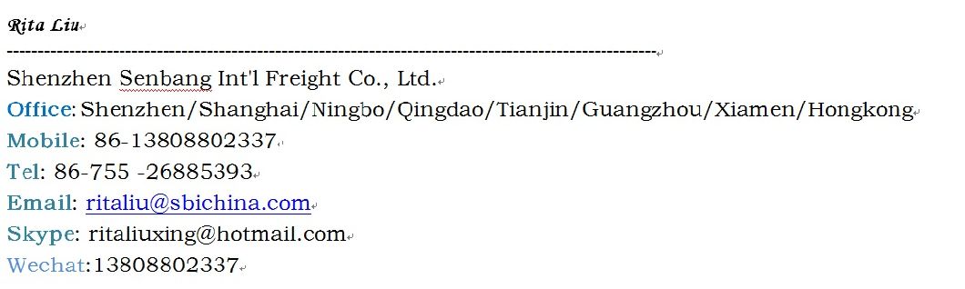 Ex Shenzhen/Shanghai/Xiaomen to Asia Logistics/ Shipping Services
