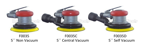 Dust Free 5`` Air Random Orbital Sander