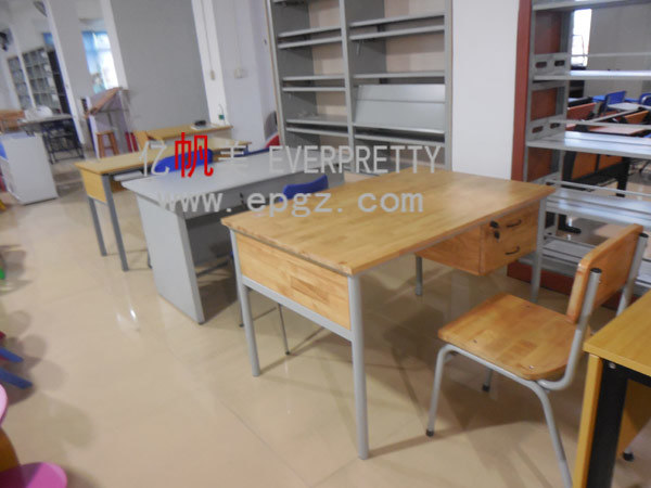 Wood and Metal Teacher Table Desk, Teacher Table for Sale