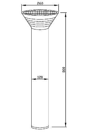 Outdoor Casting Aluminum LED Solar Lawn Light for Garden