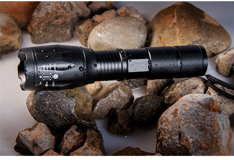 Flash Light Aluminum Alloy Portable LED Torch Flashlight with Gift Box