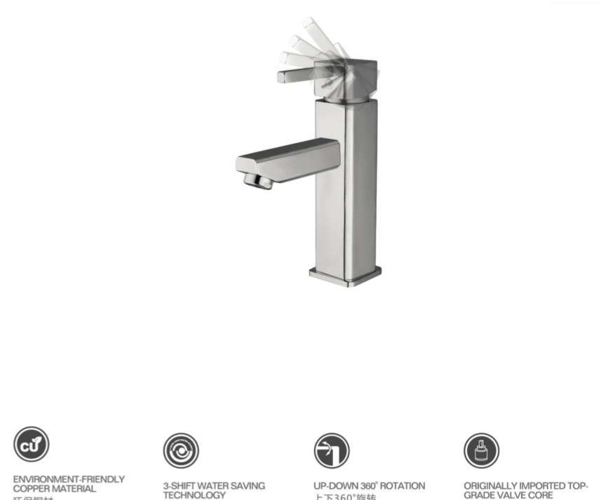 Geramany Coso Cupc Ce Approved Sanitary Ware Brass Basin Faucet