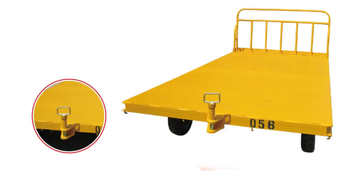 Airport Three-Rail Baggage Cart