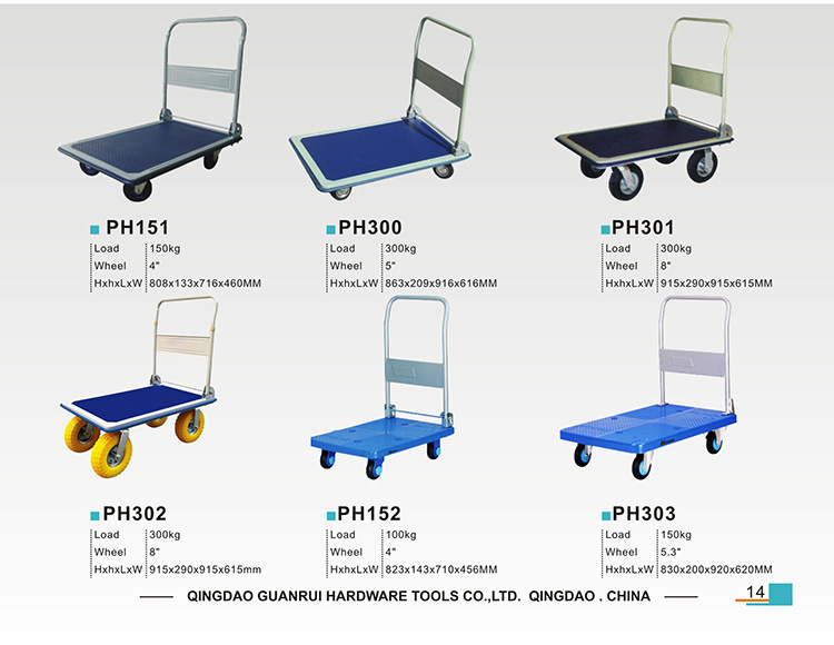 Easy Carrying Foldable Platform Hand Truck Used for Warehouse and Supermarket