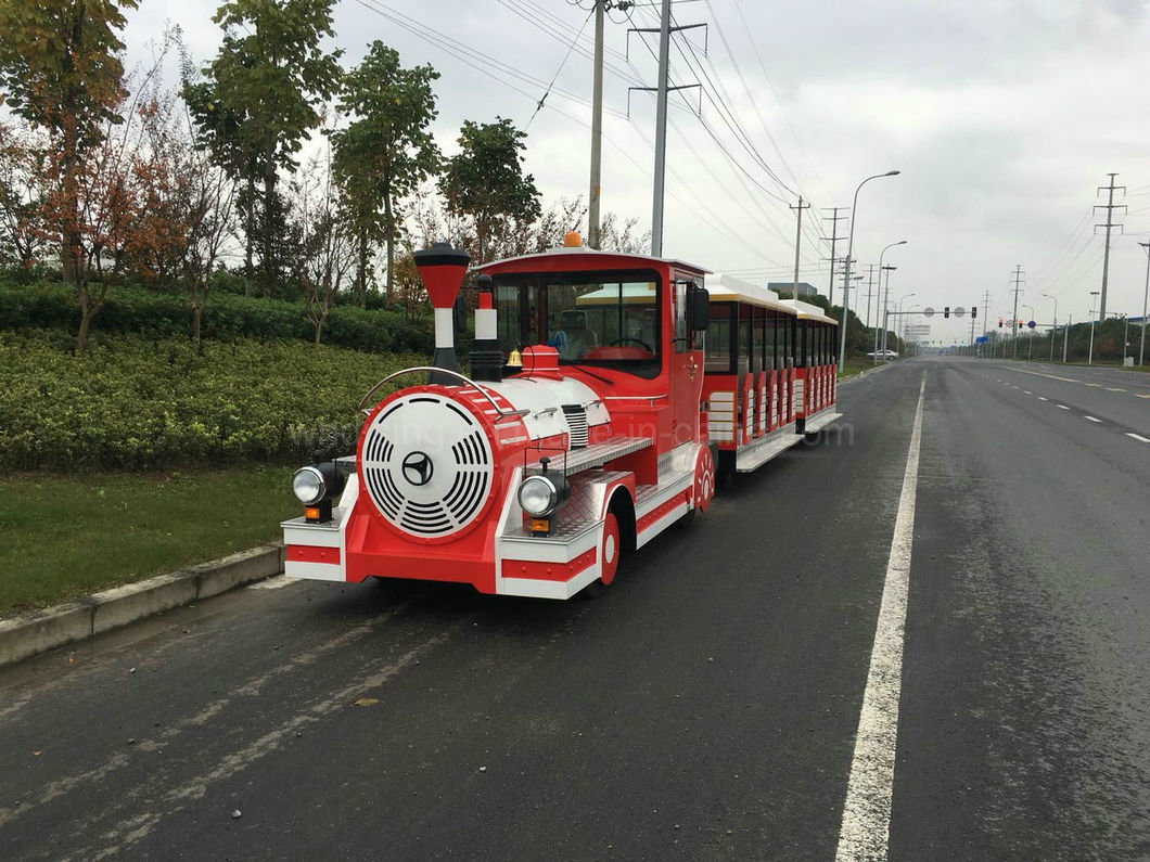 Amusement Park Locomotive Electric Trains with 58 Seats