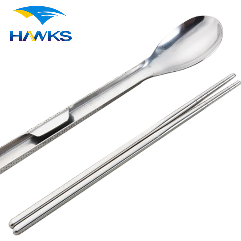 Cl1y-CS009 Camping Stainless Steel Chopsticks Cutlery Set