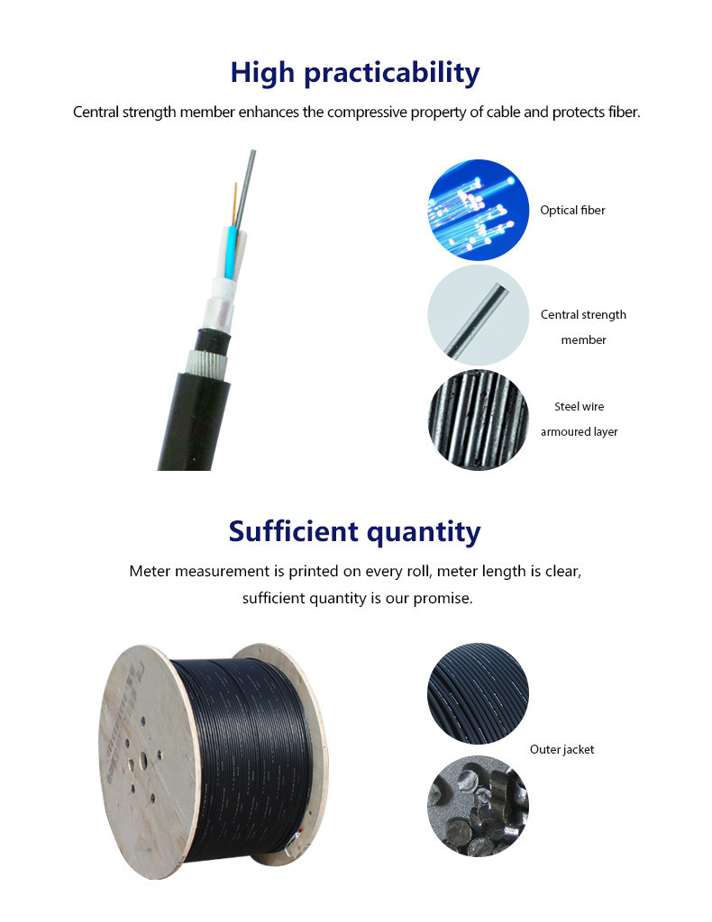 Antiflaming Steel Tape Armored Fiber Optical Cable Gyt (Z) a