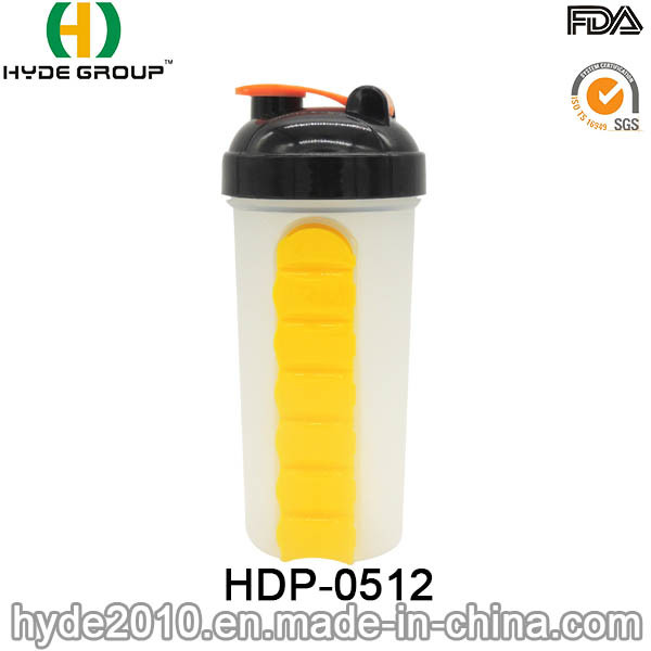 600ml Newly Plastic Protein Shaker Bottle (HDP-0512)