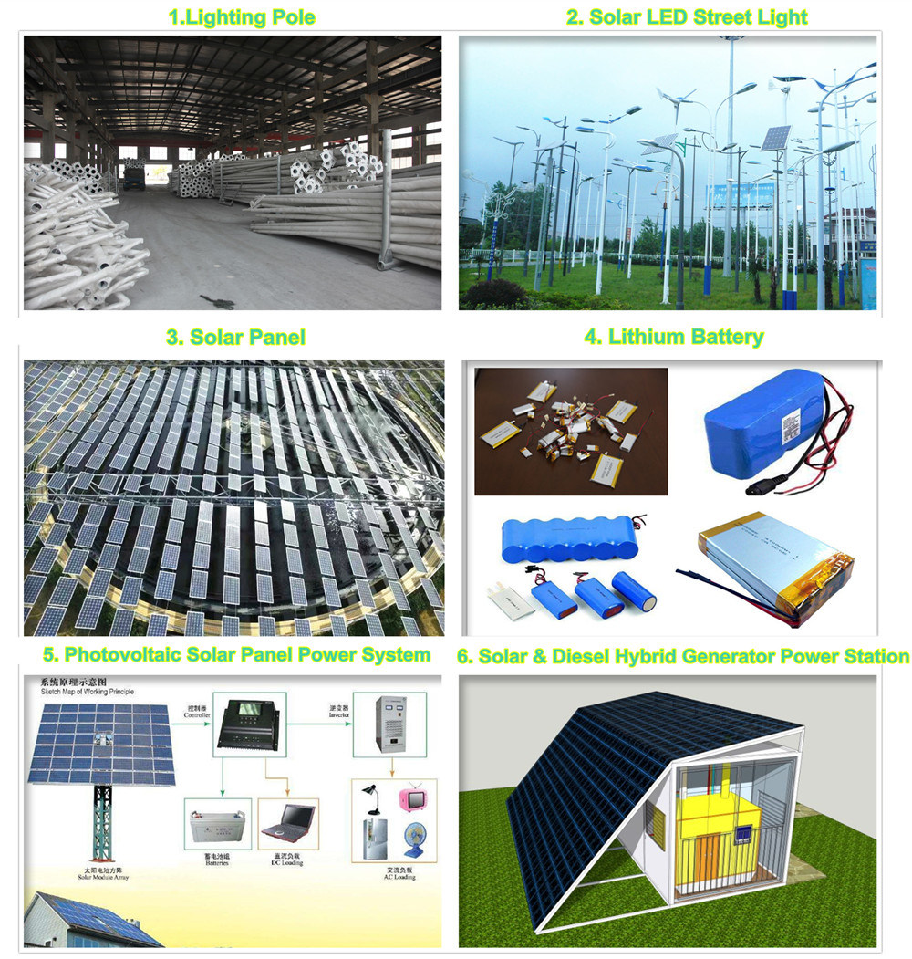 China Manufacturer Outdoor Charge Lithium Battery Integrated 20W 40W 60W All in One Solar LED Street Light Price