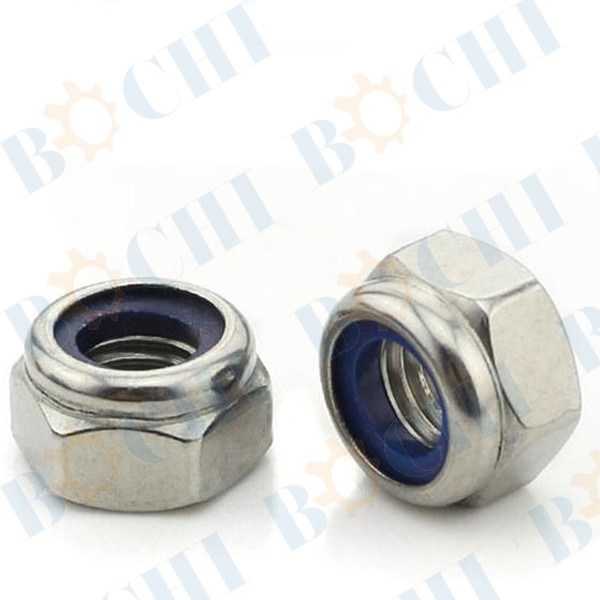 Stainless Steel Hex Head Nylon Insert Lock Jam Stop Nuts