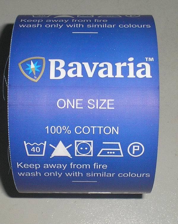 Customized Garment Clothing Care Label Printing
